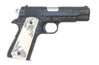 Custom Engraved Colt Combat Commander Semi-Auto Pistol