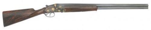 Exquisite Merkel Model 303El Gold Inlaid Over Under Sidelock Shotgun