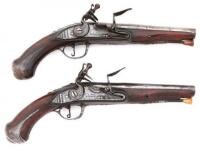Pair of French Flintlock Belt Pistols by Mer