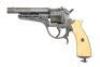 Attractive Belgian Silver-Inlaid Galand Double Action Revolver - 2