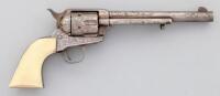 Custom Harrison-Engraved Colt Single Action Frontier Six Shooter Revolver