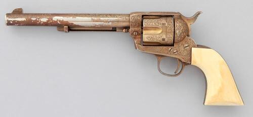 Custom Colt Single Action Army Revolver with Germanic Style Engraving