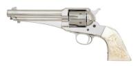 Wonderful & Scarce Remington Model 1875 Single Action Army Revolver In 45 Colt with Carved Mother-of-Pearl Grip