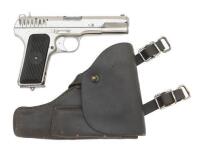 Rare Soviet Nickel-Finished TT-33 Tokarev Semi-Auto Pistol by Tula