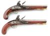 Lovely Pair of British Flintlock Dragoon-Style Pistols by Nock