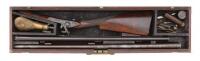 Very Fine Cased Morgan James Percussion Shotgun & Combination Gun Two Barrel Set