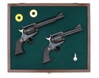 Fine Cased Matching Set Of Ruger 50th Anniversary Flat Top Revolvers