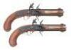 Fine Pair Of Contemporary Swivel Breech Flintlock Double Barrel Pistols by Leonard Day