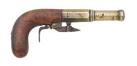 Unmarked American Brass Barreled Underhammer Percussion Pistol