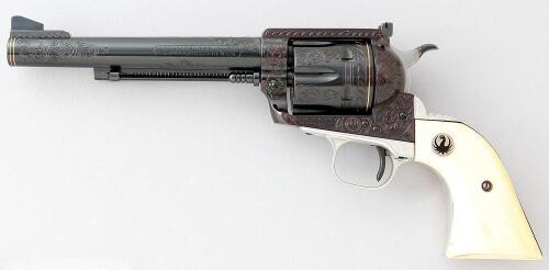 Lovely Engraved Ruger Old Model Flat Top Blackhawk Revolver by John Adams