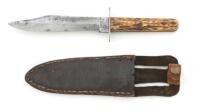 Stag Handled Sheffield OVB Bowie By Hibbard Spencer & Bartlett