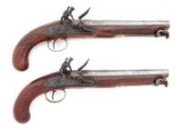 Lovely Pair of Henry Nock Flintlock Officers Pistols