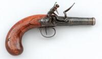 British Flintlock Screw Barrel Coat Pistol by Turvey
