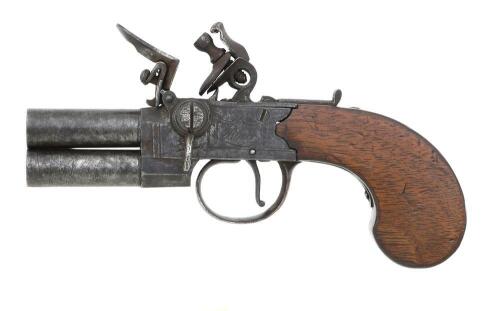 British Tap Action Flintlock Muff Pistol by Blair