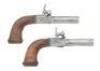 Unmarked Pair of European Percussion Muff Pistols