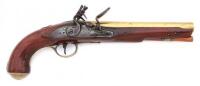 British Brass Barrel Flintlock Belt Pistol by John Jones & Co.