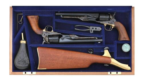 Colt Second Generation U.S. Cavalry Cased Commemorative 1860 Army Percussion Revolvers serial #&rsquo;s US2241 & 2241US
