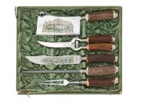 Solingen Stag Handle Carving Set