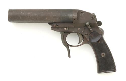 German World War II Luftwaffe Double Barrel Flare Pistol by Krieghoff