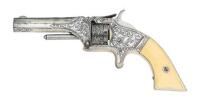 Engraved Smith & Wesson No. 1 Second Issue Revolver with Pipe Case