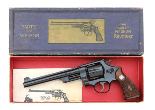 Very Rare & Fine Smith & Wesson Registered Magnum Revolver with 7 1/2” Barrel & Box