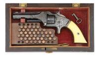 Lovely Cased & Gustave Young Engraved Smith & Wesson No. 1 Second Issue Revolver