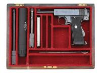 Interesting Cased Webley Mark I 455 Self-Loading Pistol with Extra Custom-Made Barrels & Accessories