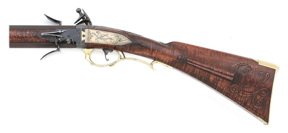 Very Fine Contemporary Swivel Breech Flintlock Double Rifle by Bill Slusser