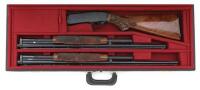 Wonderful Angelo Bee Engraved Winchester Model 42 Two Barrel Set