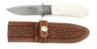 Custom Ivory Handled Chute Knife By Jankowsky