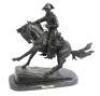 Cowboy Bronze Sculpture After Remington