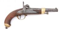 French Model 1822 Percussion Converted Pistol by Maubeuge