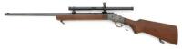 Stevens 414 Armory Model Falling Block Rifle with Scope