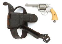 Colt Police Positive Special Double Action Revolver with Vintage Alligator Leather Holster Rig