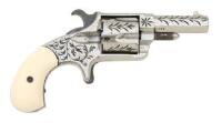 Engraved Hopkins & Allen XL No. 5 Single Action Revolver