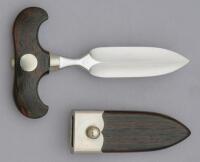 Rosewood Handle Push Dagger by Schneider Crafted by The Late Herman J. Schneider