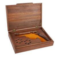 Lovely Contemporary Walnut Presentation Pistol Case