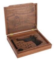 Contemporary Walnut Presentation Pistol Case