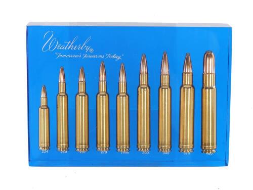 Weatherby Lucite Cartridge Display