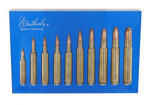 Weatherby Lucite Cartridge Display