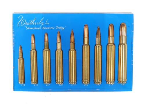 Weatherby Lucite Cartridge Display