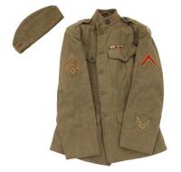 First World War Uniform Tunic and Hat Likely Belonging to Cyril Fox 136th Regiment, 3rd Ohio National Guard Field Artillery