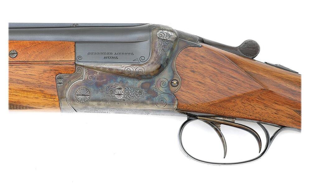 Merkel Box Lock Merkel Model 200E Scalloped Boxlock Over Under Shotgun