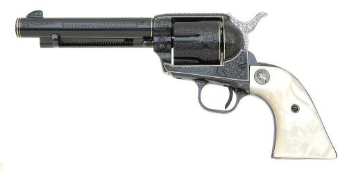 Fine Engraved & Gold Inlaid Colt Second Generation Single Action Army Revolver