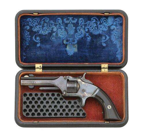 Smith & Wesson No. 1 Second Issue Revolver with Fine Gutta Percha Case