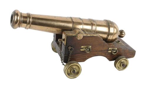 Heavy Antique Brass Barrel Muzzleloading Salute Cannon