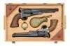 Cased Set of Replica Colt Model 1860 Army and Model 1851 Navy Percussion Revolvers by Armi San Marco