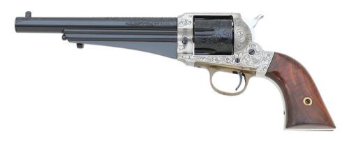 Engraved EMF Remington Model 1875 Army Outlaw Single Action Revolver by A. Uberti