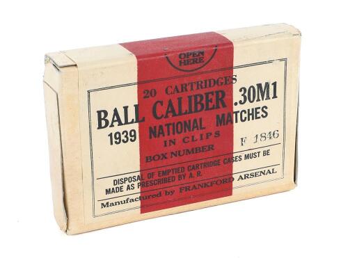 Collectible Box Of .30 M1 Ammunition