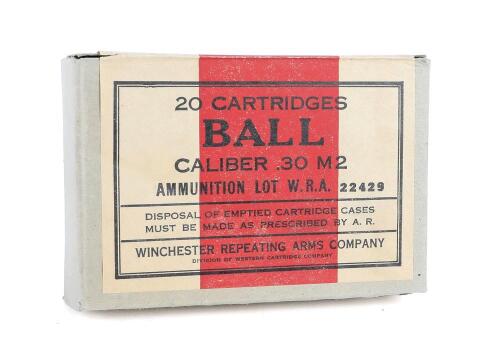 Collectible Box Of .30 M2 Ammunition